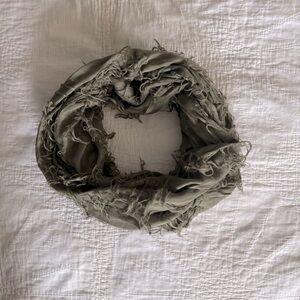 5/$20 Olive Green Fringed Scarf